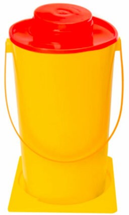 Контейнер для сбора отходов острого инструмента, 2 л, КОМПЛЕКТ 55 шт., желтый (класс Б), СЗПИ