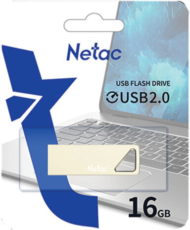 Флеш-диск 16GB NETAC U326, USB 2.0, металлический корпус, серебристый, NT03U326N-016G-20PN