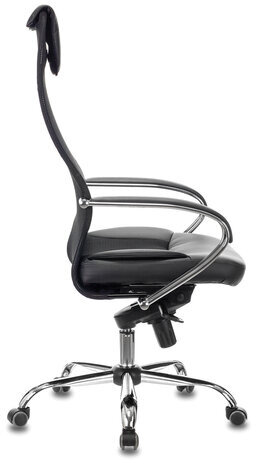 Кресло офисное BRABIX PREMIUM "Stalker EX-609 PRO", хром, мультиблок, ткань-сетка/экокожа, черное, 532416, EX609PRO_532416