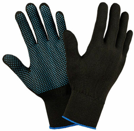 Перчатки НЕЙЛОНОВЫЕ с ПВХ микроточка, КОМПЛЕКТ 10 ПАР, 15 класс, 24-26 г, размер 10, LAIMA, 608675