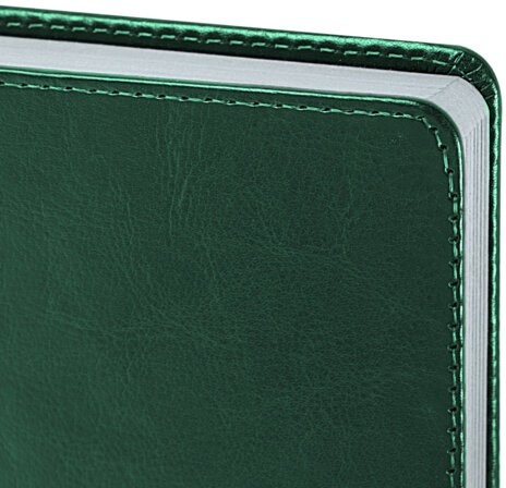 Ежедневник датированный 2026 А5 138x213 мм, BRAUBERG "Inspiration", под кожу, цветной срез, темно-зеленый, 117477