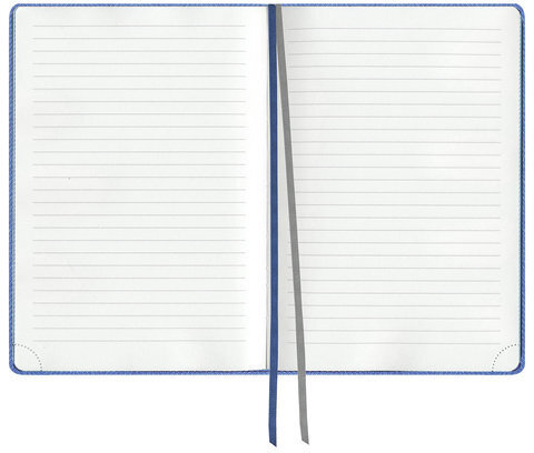 Блокнот А5 (148x213 мм), BRAUBERG "Tweed", 112 л., гибкий, под ткань, линия, синий, 110966