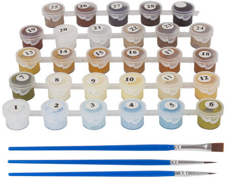 Картина по номерам 40х50 см ОСТРОВ СОКРОВИЩ "Париж", на подрамнике, акриловые краски, 3 кисти, 662466