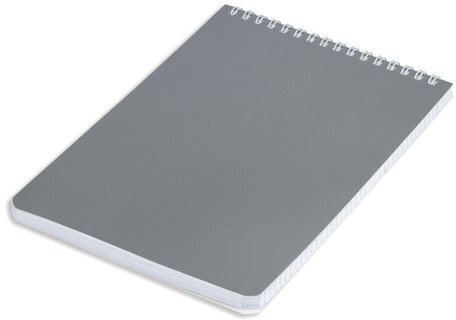 Блокнот А5 (146х205 мм) 60 л., гребень, перфорация на отрыв, лакированный, BRAUBERG, "Серебро", 111273