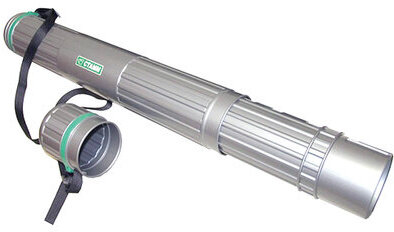 Тубус для чертежей телескопический, диаметр 8,5 см, 70-110 см, А0, серый, на ремне, ПТ12