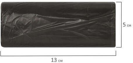 Мешки для мусора 30 л черные в рулоне 30 шт., ПНД 8 мкм, 50х60 см, LAIMA стандарт, 601377