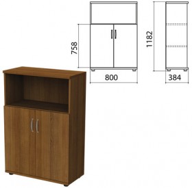 Шкаф полузакрытый &quot;Этюд&quot;, 768х370х1226 мм, орех (КОМПЛЕКТ)