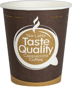 Одноразовые стаканы 250 мл, КОМПЛЕКТ 75 шт., бумажные однослойные, &quot;Taste Quality&quot;, холодное/горячее, ФОРМАЦИЯ, HB80-280-0004-75
