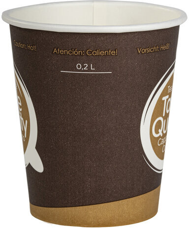 Одноразовые стаканы 250 мл, КОМПЛЕКТ 75 шт., бумажные однослойные, "Taste Quality", холодное/горячее, ФОРМАЦИЯ, HB80-280-0004-75