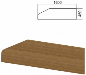 Экран-перегородка к столам "Арго" шириной 1600 мм, орех (КОМПЛЕКТ С ФУРНИТУРОЙ)