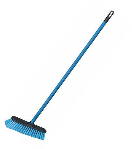 Щетка для уборки с черенком 110 см, ширина 31 см, щетина 7 см, пластиковая, еврорезьба, YORK "Centi", 51030