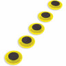 Магниты СРЕДНЕГО ДИАМЕТРА, 30 мм, НАБОР 5 штук, с рисунком СМАЙЛИК, жёлтые, в блистере, STAFF "Basic", 237483