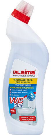 Средство для уборки туалета кислотное 750 г, LAIMA PROFESSIONAL &quot;Морской бриз-WC Гель&quot;, утенок, 604794