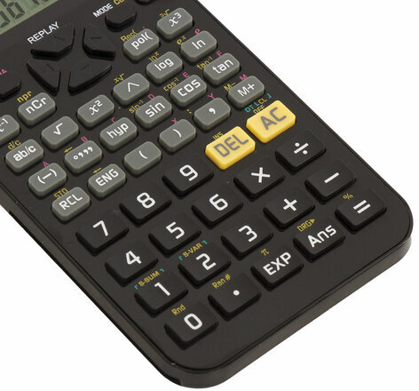 Калькулятор инженерный двухстрочный BRAUBERG SC-850 (163х82 мм), 240 функций, 10+2 разрядов, двойное питание, ЧЕРНЫЙ, 250525