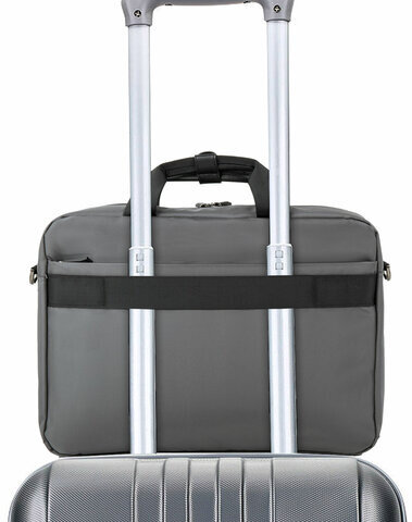 Сумка портфель BRAUBERG Expert с отделением для ноутбука 15,6", 2 отделения, серая, 30х40х12 см, 270825