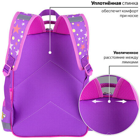 Рюкзак ПИФАГОР SCHOOL, 1 отделение, 3 кармана, "Corgi queen", 38x28х14 см, 272085