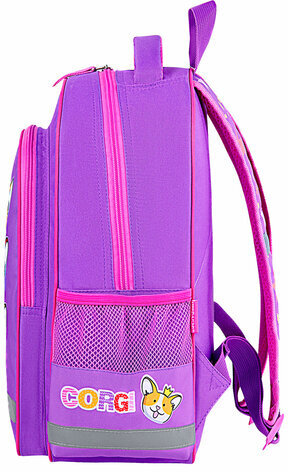 Рюкзак ПИФАГОР SCHOOL, 1 отделение, 3 кармана, "Corgi queen", 38x28х14 см, 272085