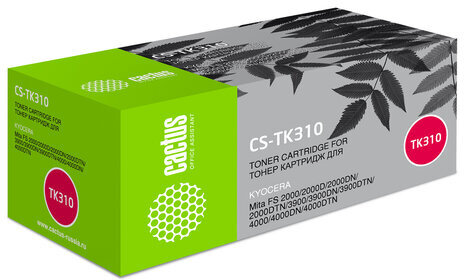 Тонер-картридж CACTUS (CS-TK310) для KYOCERA FS-2000/2000D/2000DN/3900/4000, ресурс 12000 стр.