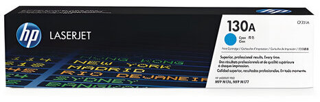 Картридж лазерный HP (CF351A) ColorLaserJet M176n/M177fw, №130A, голубой, оригинальный, ресурс 1000 страниц