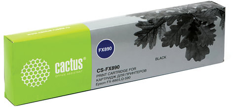 Картридж матричный CACTUS (CS-FX890) для EPSON LQ-590, черный, ресурс 5 млн. знаков