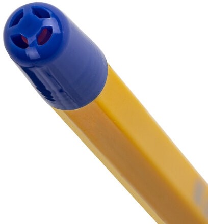 Ручка шариковая с грипом STAFF "Basic BP-14 Orange", СИНЯЯ, узел 0,7 мм, линия письма 0,35 мм, 143747