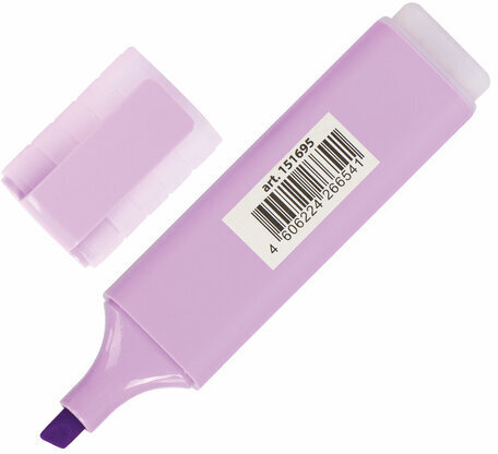 Текстовыделитель BRAUBERG "ORIGINAL PASTEL", ЛАВАНДОВЫЙ, линия 1-5 мм, 151695