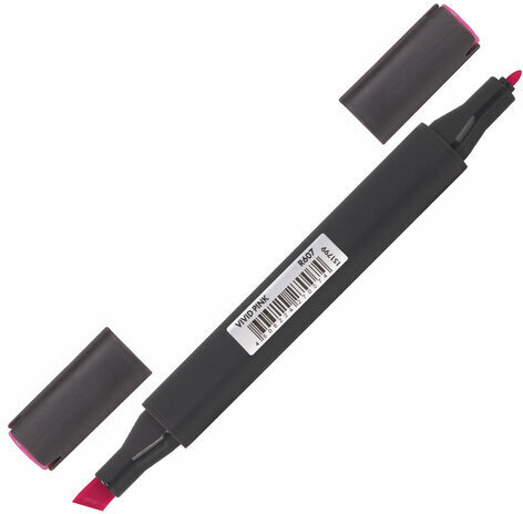 Маркер для скетчинга двусторонний 1 мм - 6 мм BRAUBERG ART CLASSIC, ЯРКО-РОЗОВЫЙ (R607), 151799