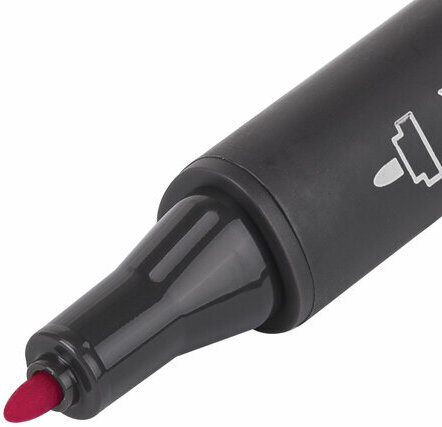 Маркер для скетчинга двусторонний 1 мм - 6 мм BRAUBERG ART CLASSIC, ЯРКО-РОЗОВЫЙ (R607), 151799