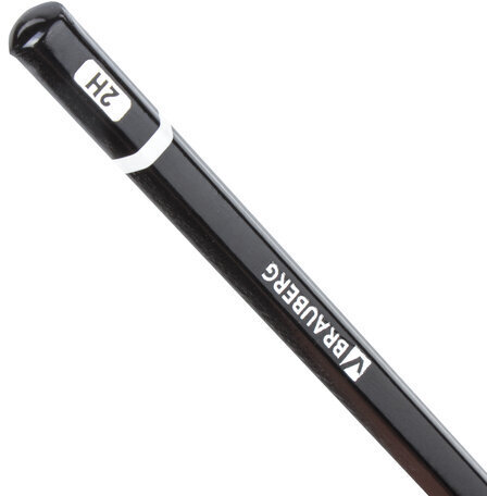 Карандаши чернографитные разной твердости НАБОР 6 штук, 2H-2B, BRAUBERG "Line", 180650