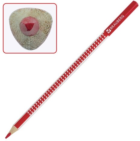 Карандаши цветные BRAUBERG "БАБОЧКИ", 24 цвета, трехгранные заточенные, корпус с полосками