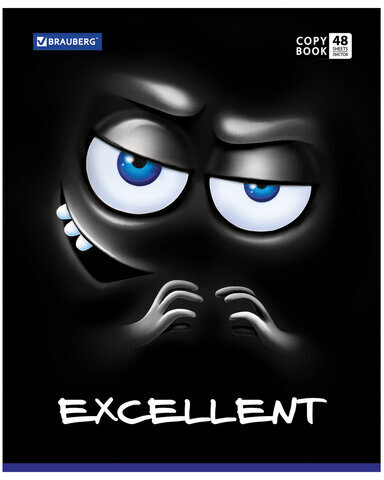 Тетрадь А5, 48 л., BRAUBERG, клетка, обложка картон, МОРДАШКА, 402045