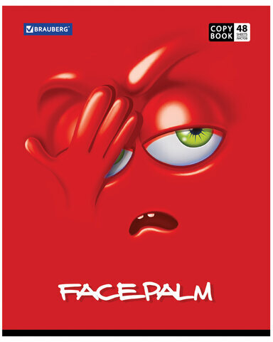 Тетрадь А5, 48 л., BRAUBERG, клетка, обложка картон, МОРДАШКА, 402045