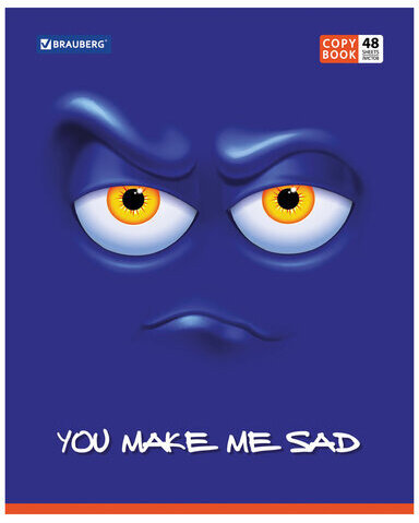 Тетрадь А5, 48 л., BRAUBERG, клетка, обложка картон, МОРДАШКА, 402045