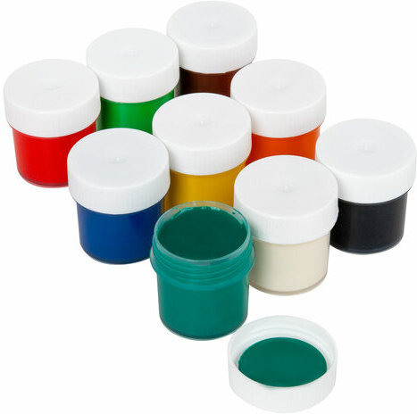 Гуашь BRAUBERG "ART ПЕЙЗАЖ", 9 цветов по 20 мл, 192556