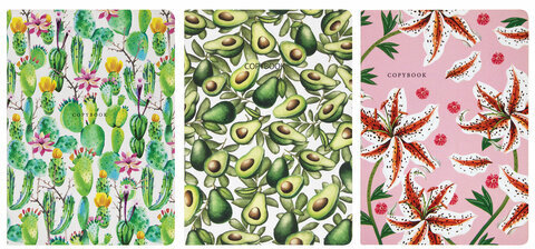 Тетради 40 л. в линию обложка SoftTouch, НАБОР 3 шт., бежевая бумага 70 г/м2, сшивка, А5 (147х210 мм), FLORA, BRAUBERG, 403798