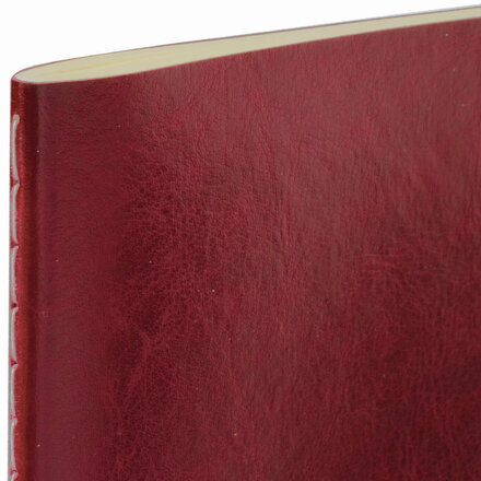 Тетрадь 60 л. в клетку обложка гладкий кожзам, сшивка, B5 (179х250мм), БОРДОВЫЙ, BRAUBERG VIVA, 403899