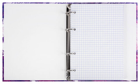 Тетрадь на кольцах А5 165х215 мм, 120 листов, твердый картон, клетка, BRAUBERG, "Blur", 404714