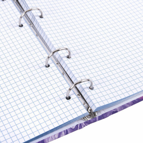 Тетрадь на кольцах А5 165х215 мм, 120 листов, твердый картон, клетка, BRAUBERG, "Blur", 404714