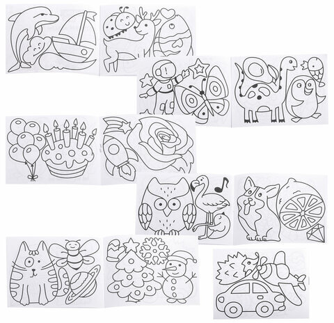 Краски витражные BRAUBERG KIDS, 10 ярких цветов, 10 туб по 20 мл, книга шаблонов, 191761