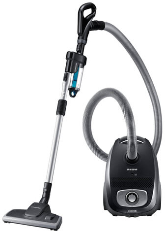 Пылесос SAMSUNG VC24LVNJGBB/EV, с пылесборником, 2400 Вт, мощность всасывания 440 Вт, черный