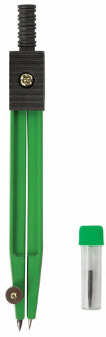 Готовальня BRAUBERG "Klasse", 2 предмета: циркуль 110 мм с подстраиваемой иглой, грифель, блистер, 210319