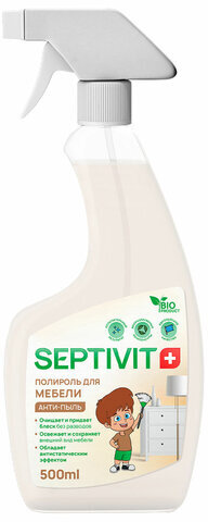 Полироль для мебели 500 мл, SEPTIVIT, биоразлагаемый, триггер