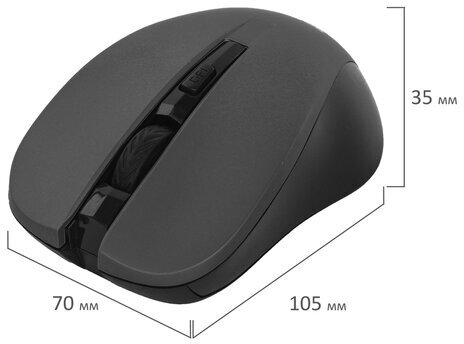 Мышь беспроводная с бесшумным кликом SONNEN V18, USB, 800/1200/1600 dpi, 4 кнопки, черная, 513514