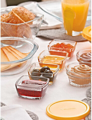 Соусник квадратный, 66 мм, КОМПЛЕКТ 6 штук, стекло, PASABAHCE "ТОКИО", фирменная коробка, 53682