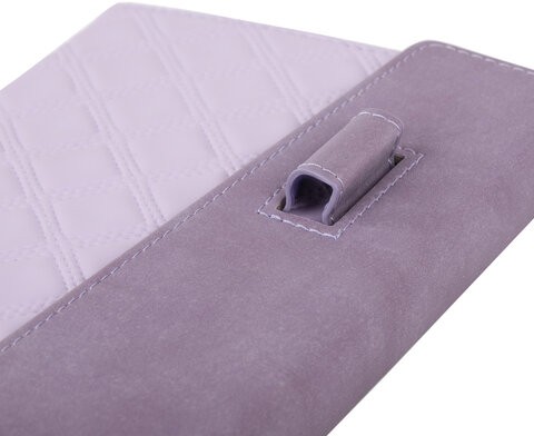 Ежедневник недатированный А5 145х215 мм, BRAUBERG "Stitch", под кожу, магнит, 160 л., сиреневый, 116589