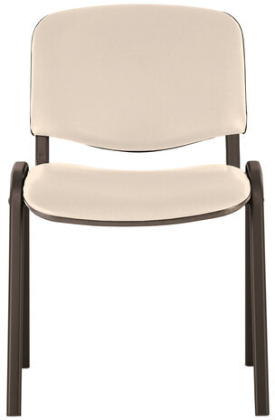Стул для персонала и посетителей BRABIX "Iso CF-005", черный каркас, кожзам бежевый, 531978