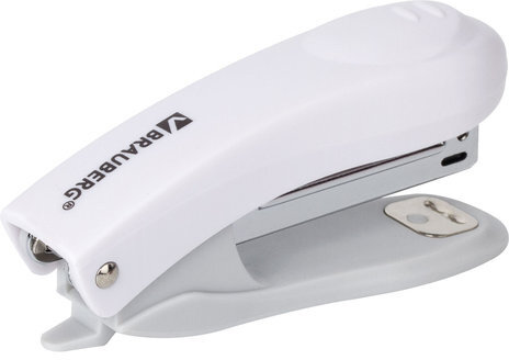 Степлер №10 BRAUBERG "Original", до 12 листов, с антистеплером, белый, 227769