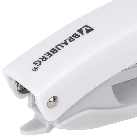 Степлер №10 BRAUBERG "Original", до 12 листов, с антистеплером, белый, 227769