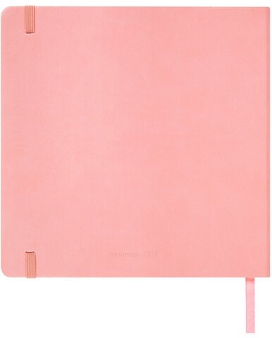 Скетчбук, слоновая кость 140 г/м2 200х200 мм, 80 л., КОЖЗАМ, резинка, BRAUBERG ART CLASSIC, пастель розовый, 116880