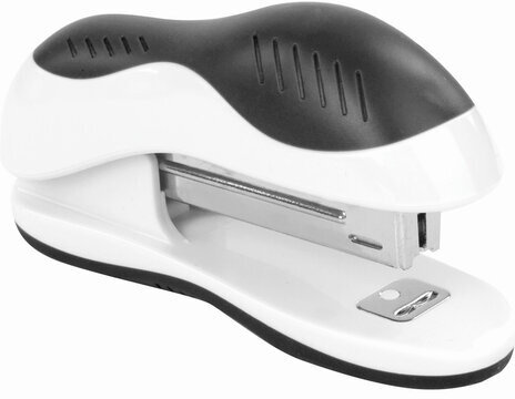 Степлер №10 BRAUBERG "JET", до 15 листов, эргономичный, бело-черный, 228581